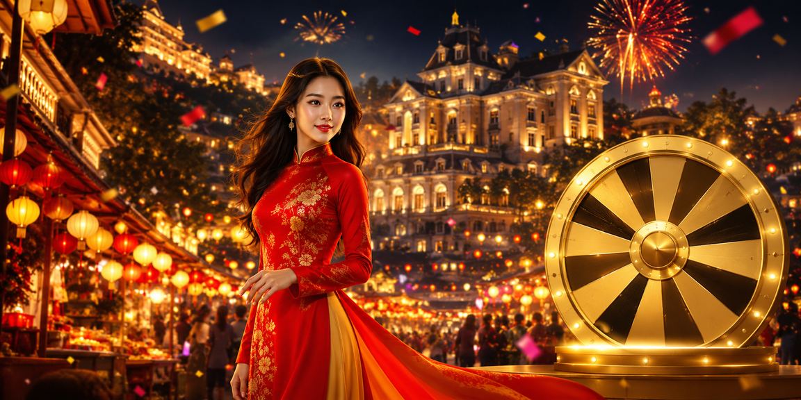 Chương trình quay số may mắn tại Đà Lạt với trang phục áo dài truyền thống