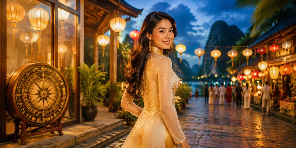 Chợ đêm Ninh Bình với không khí giải trí sôi động và ánh đèn lung linh